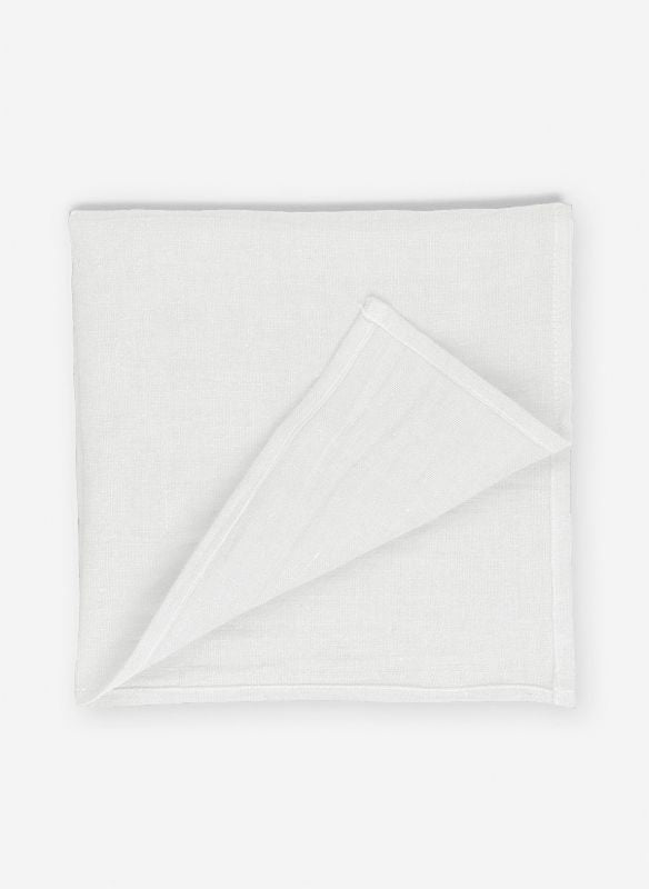 PROFLAX Stoffserviette – Weiss – 40 × 40 cm, Leinen – 1‑er‑Set