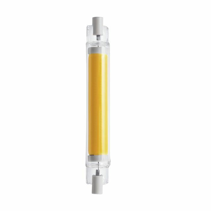 EGLO Leuchtmittel R7s Stabform – 806 lm, 8 W, Warmweiss 2700 K, dimmbar – IP20 – 1 Stk. – Transparent, Glas