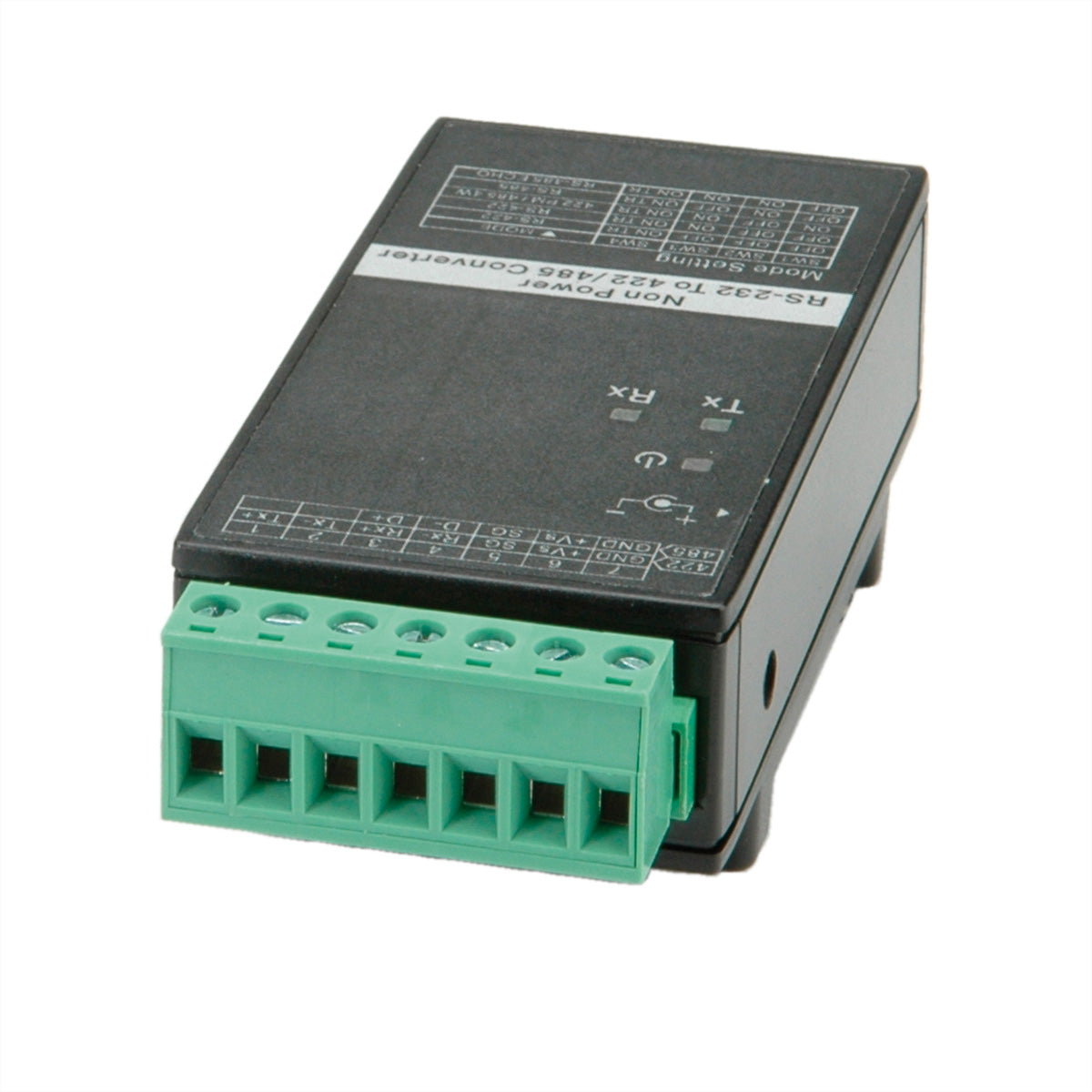 ROLINE RS-232 zu RS-422/RS-485 Konverter – bis 115 Kbit/s, 3 kV optisch isoliert, DB9/7-pol. – für RS-422/485