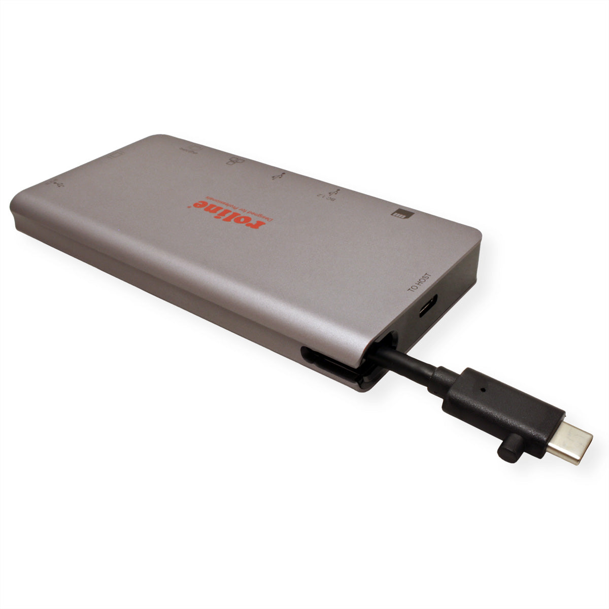 ROLINE Dockingstation – USB-C, 1× HDMI (4K), 1× VGA, 2× USB-A, 1× USB-C, GbE, SD/microSD, für MacBook/Notebook