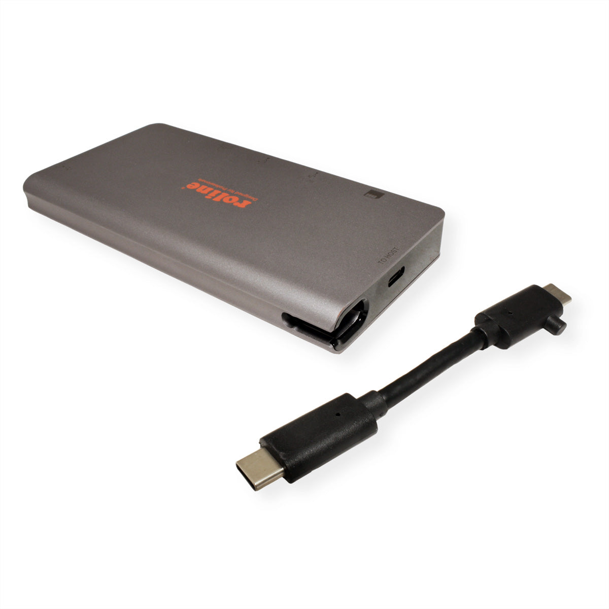 ROLINE Dockingstation – USB-C, 1× HDMI (4K), 1× VGA, 2× USB-A, 1× USB-C, GbE, SD/microSD, für MacBook/Notebook