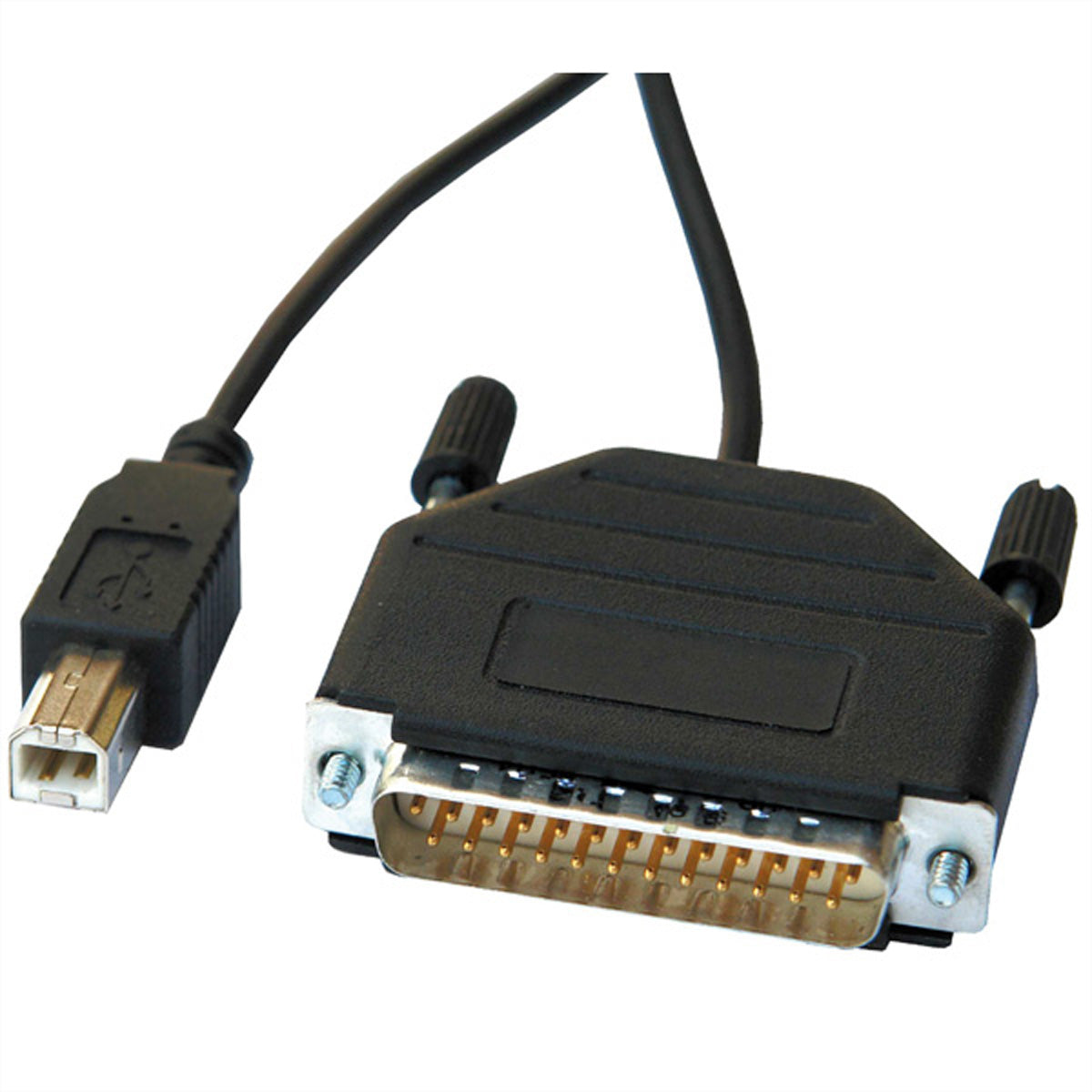Secomp USB-Parallel-Konverter DB-25 zu USB-B – USB 2.0, 1,8 m, inkl. Netzteil – für Drucker – Schwarz
