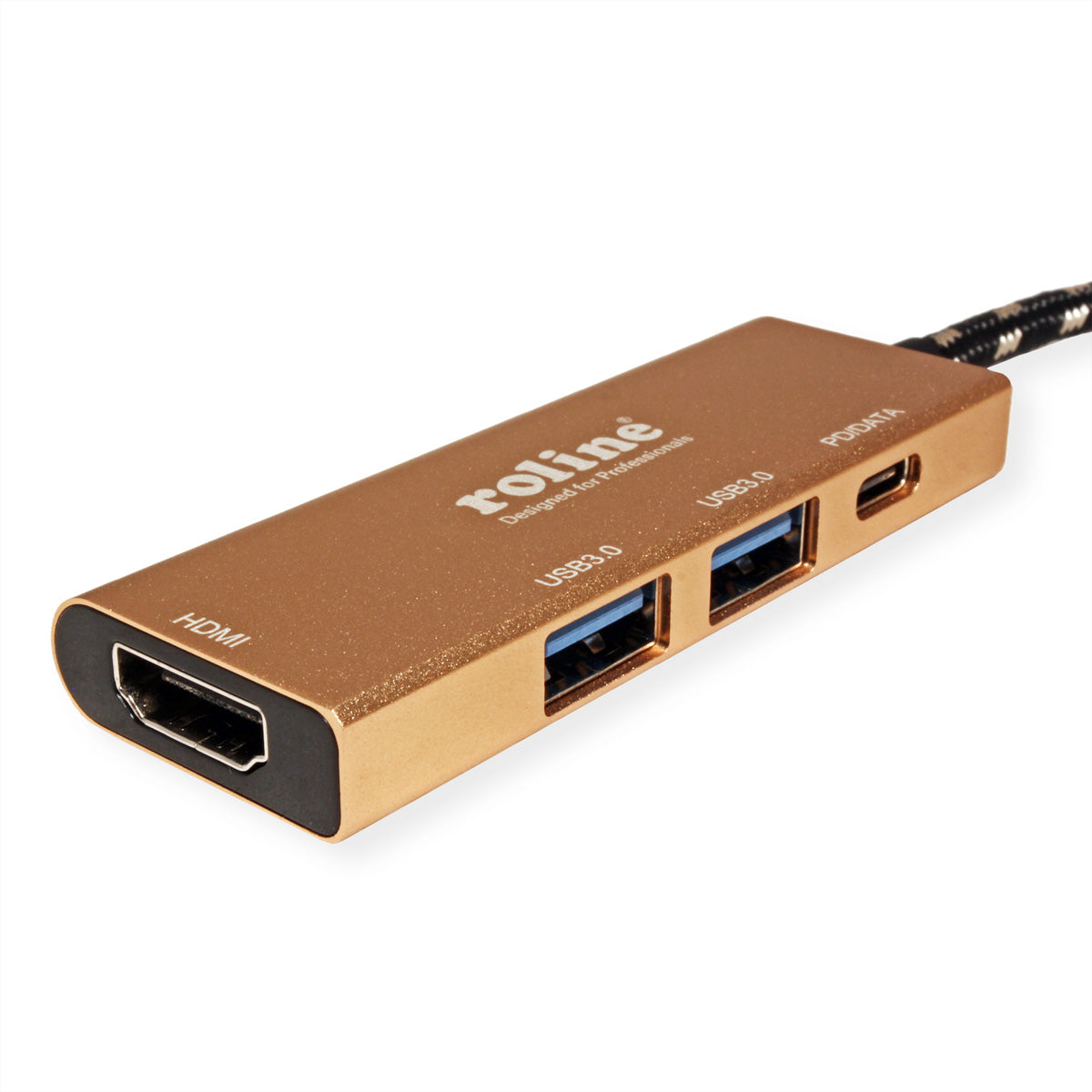 ROLINE GOLD Dockingstation – USB-C, 1× HDMI, 2× USB-A, für MacBook/Ultrabook/Notebook