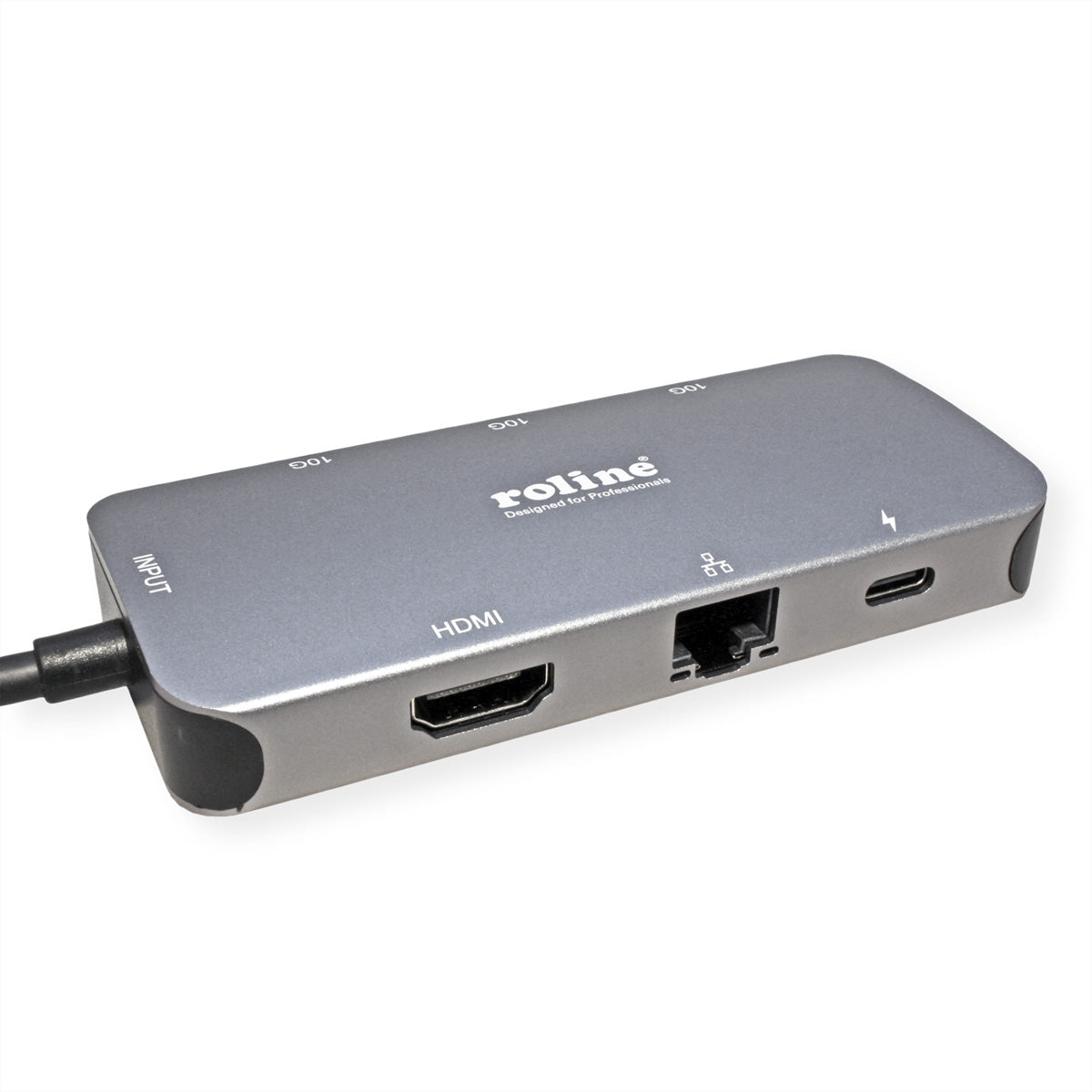 ROLINE Dockingstation – USB-C, 1× HDMI, 2× USB-A, 100 W PD, GbE, für Windows/Mac