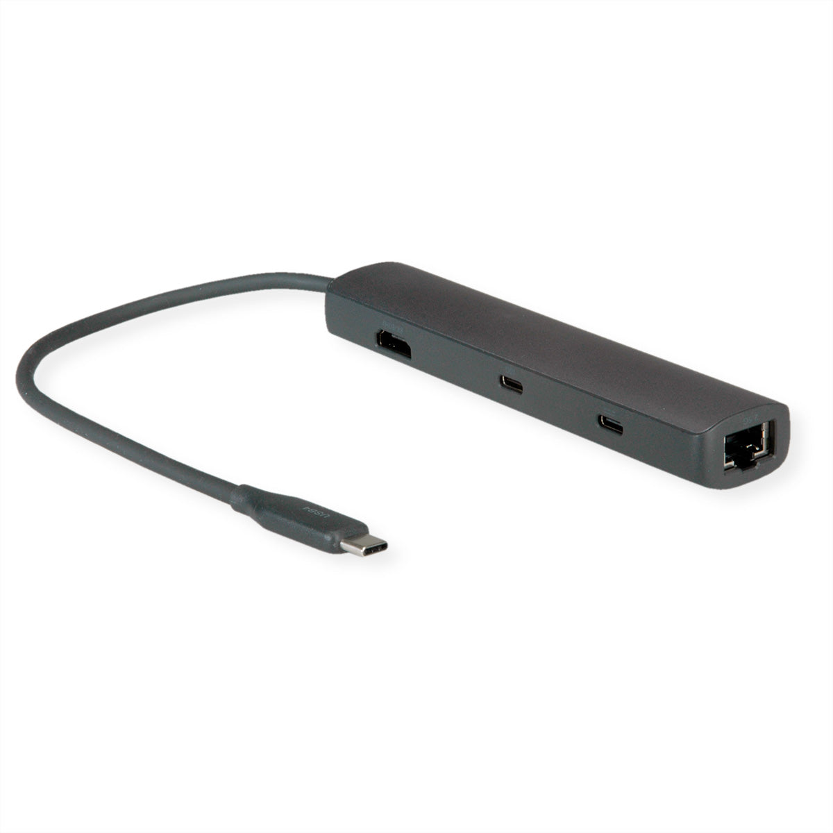 ROLINE Dockingstation – USB-C, 1× HDMI, 2× USB-A, 1× USB-C, 60 W PD, 2,5GbE, für Windows/Mac