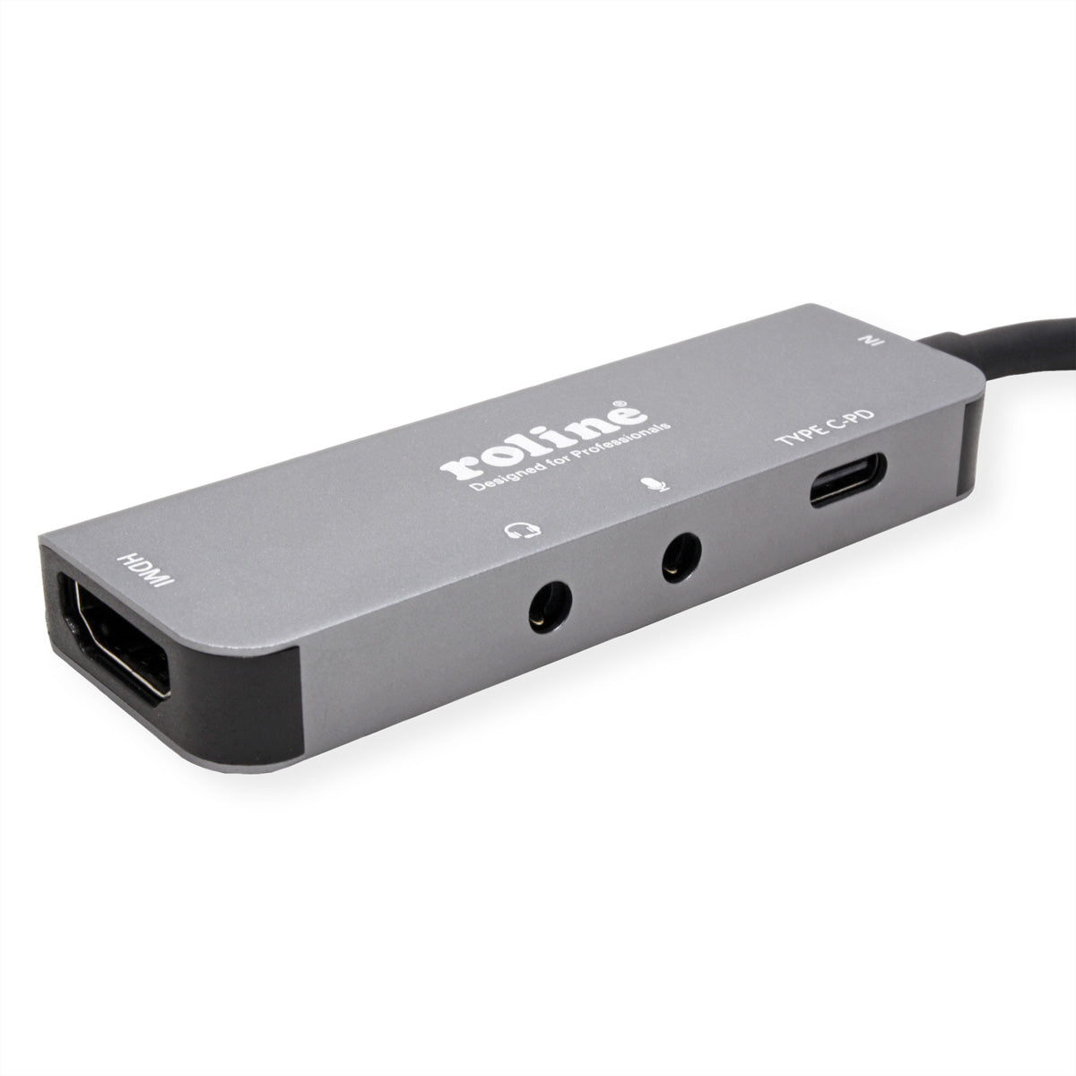 ROLINE Dockingstation – USB-C, 1× HDMI, 3,5 mm Audio, 100 W PD, für Windows/Mac