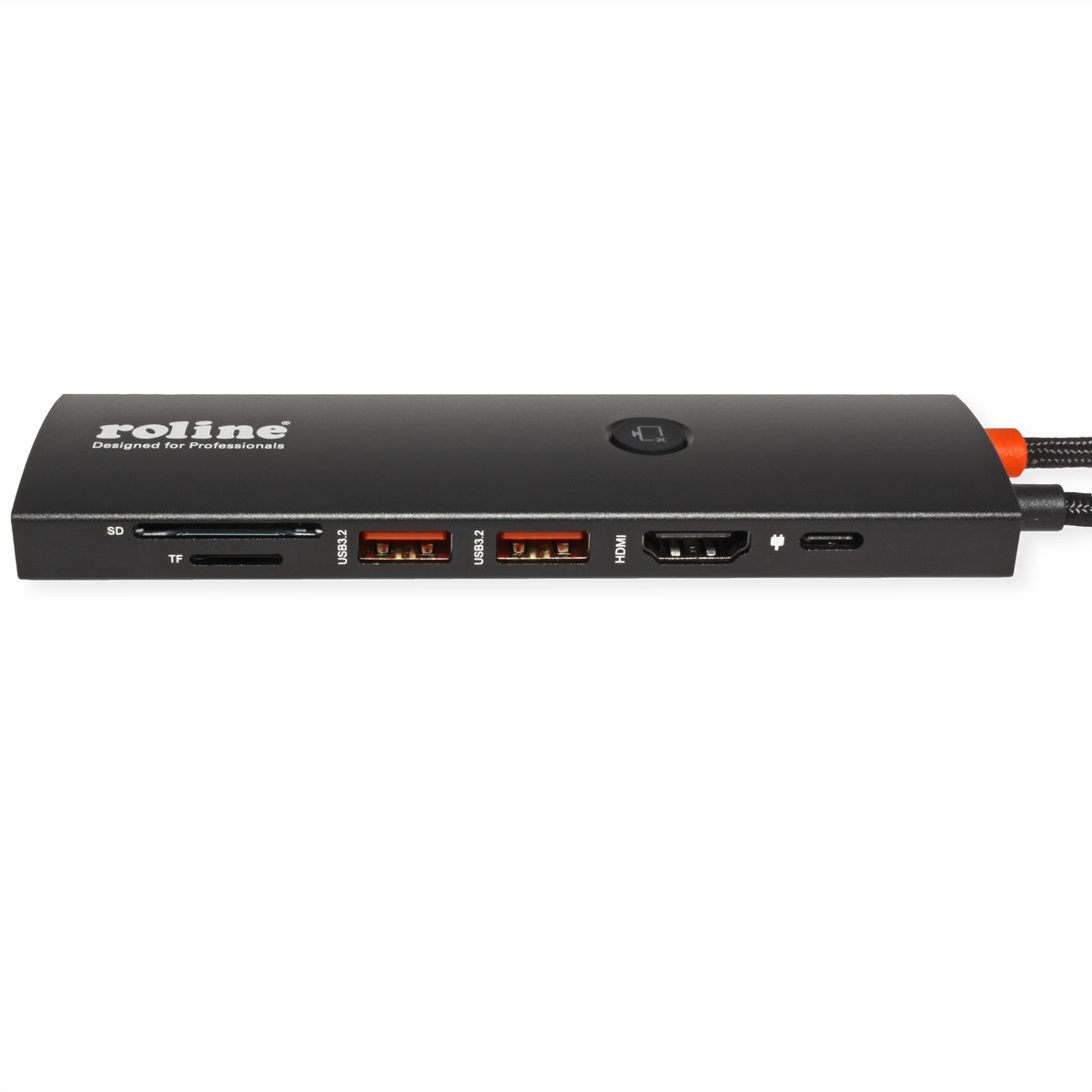 ROLINE Dockingstation – USB-C, 1× HDMI, 2× USB-A, 100 W PD, GbE, SD/microSD, für Windows/Mac