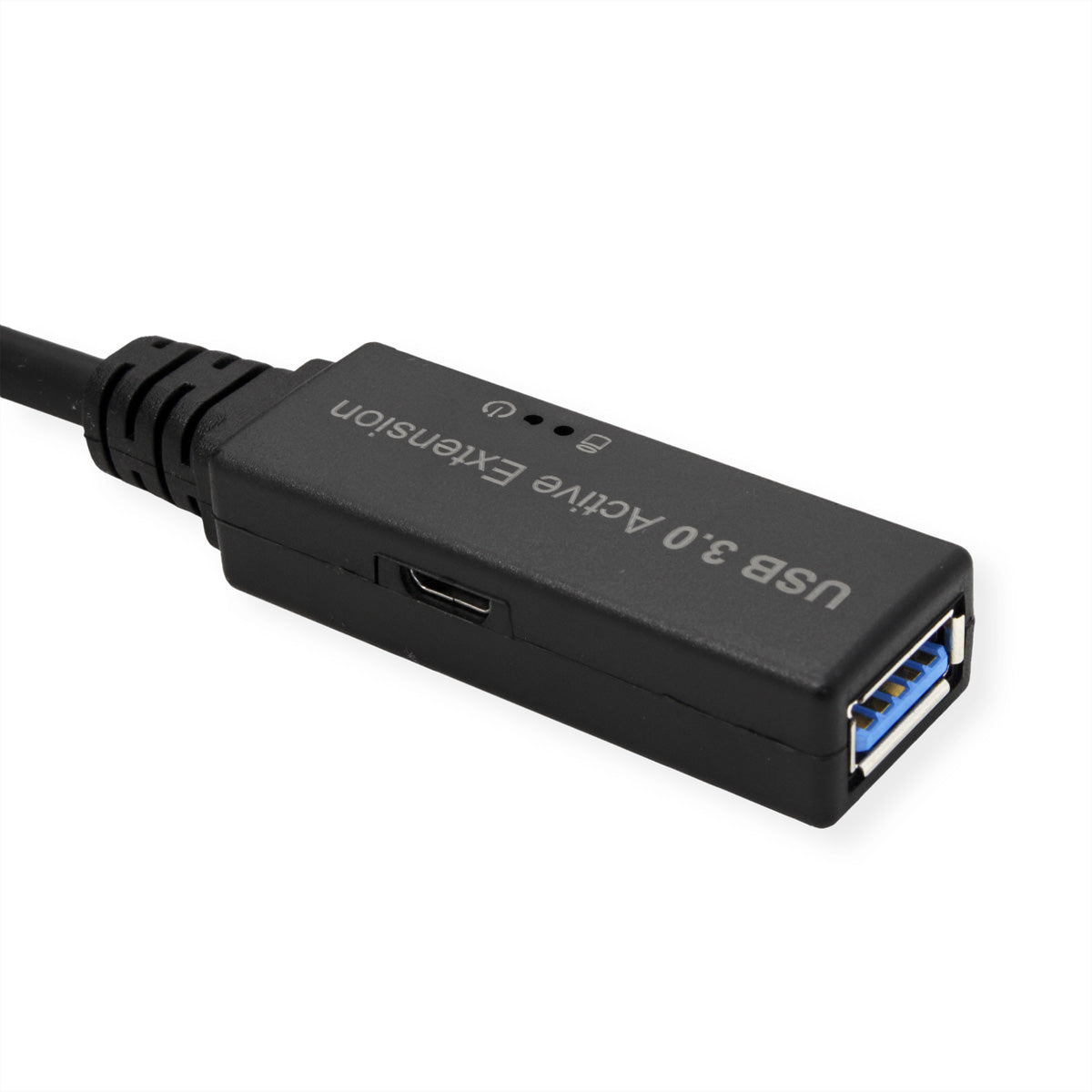 ROLINE USB-C Verlängerungskabel (Stecker auf Buchse) – USB 3.2 Gen 1 (5 Gbit/s) – 5 m – Aktiv – Schwarz