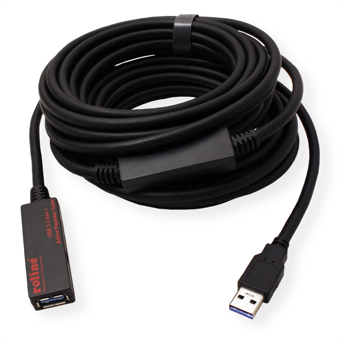 ROLINE USB-A Verlängerungskabel (Stecker auf Buchse) – USB 3.2 Gen 1 (5 Gbit/s) – 10 m