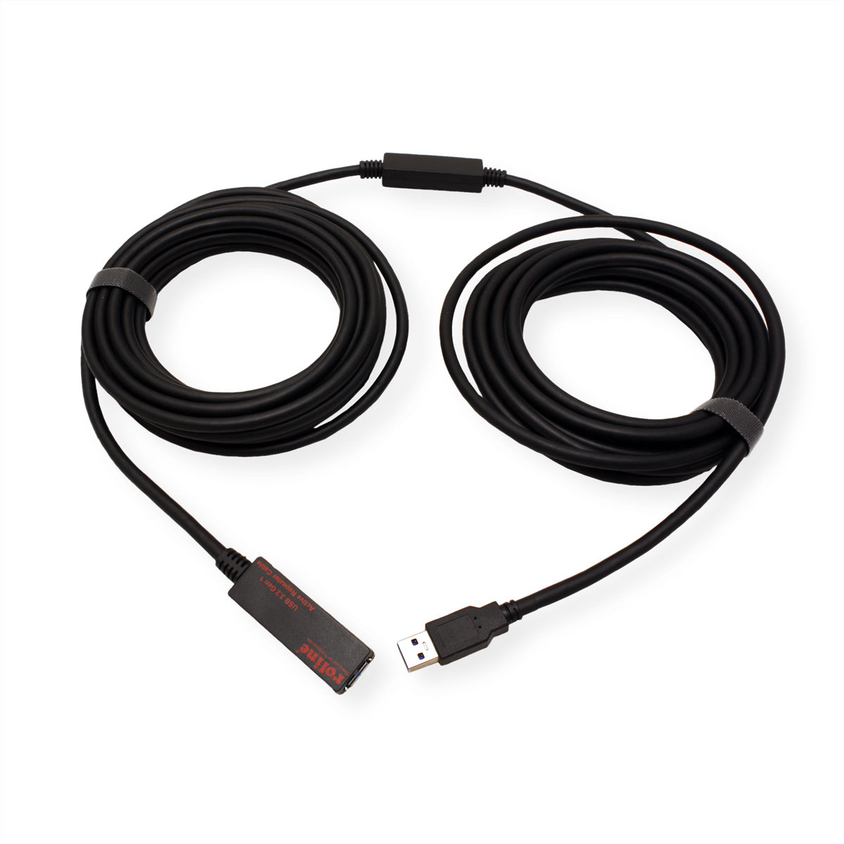 ROLINE USB-A Verlängerungskabel (Stecker auf Buchse) – USB 3.2 Gen 1 (5 Gbit/s) – 10 m