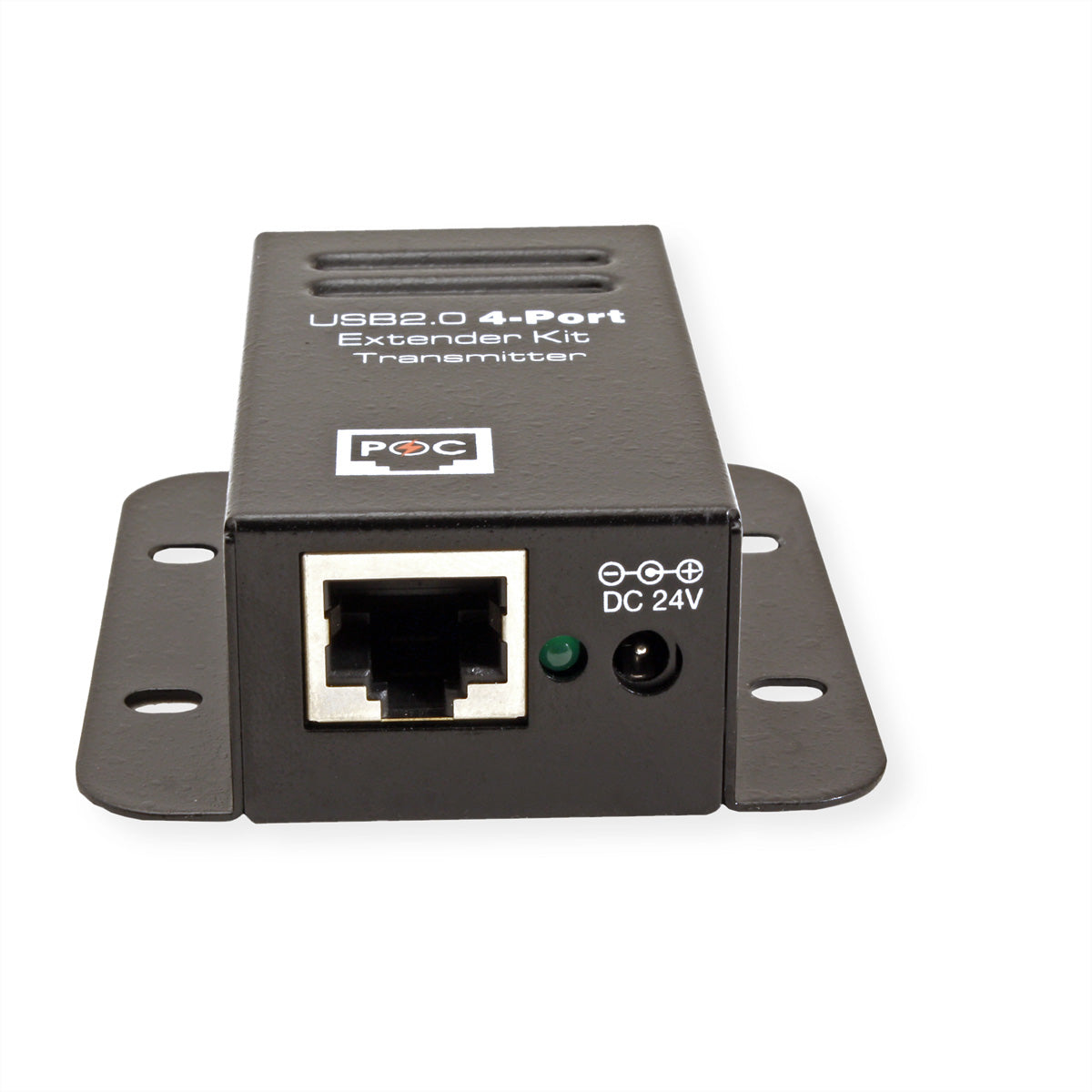 ROLINE USB-Verlängerung – USB zu USB über RJ-45, USB 2.0 (480 Mbit/s), 4× USB-A, bis 50 m – Schwarz