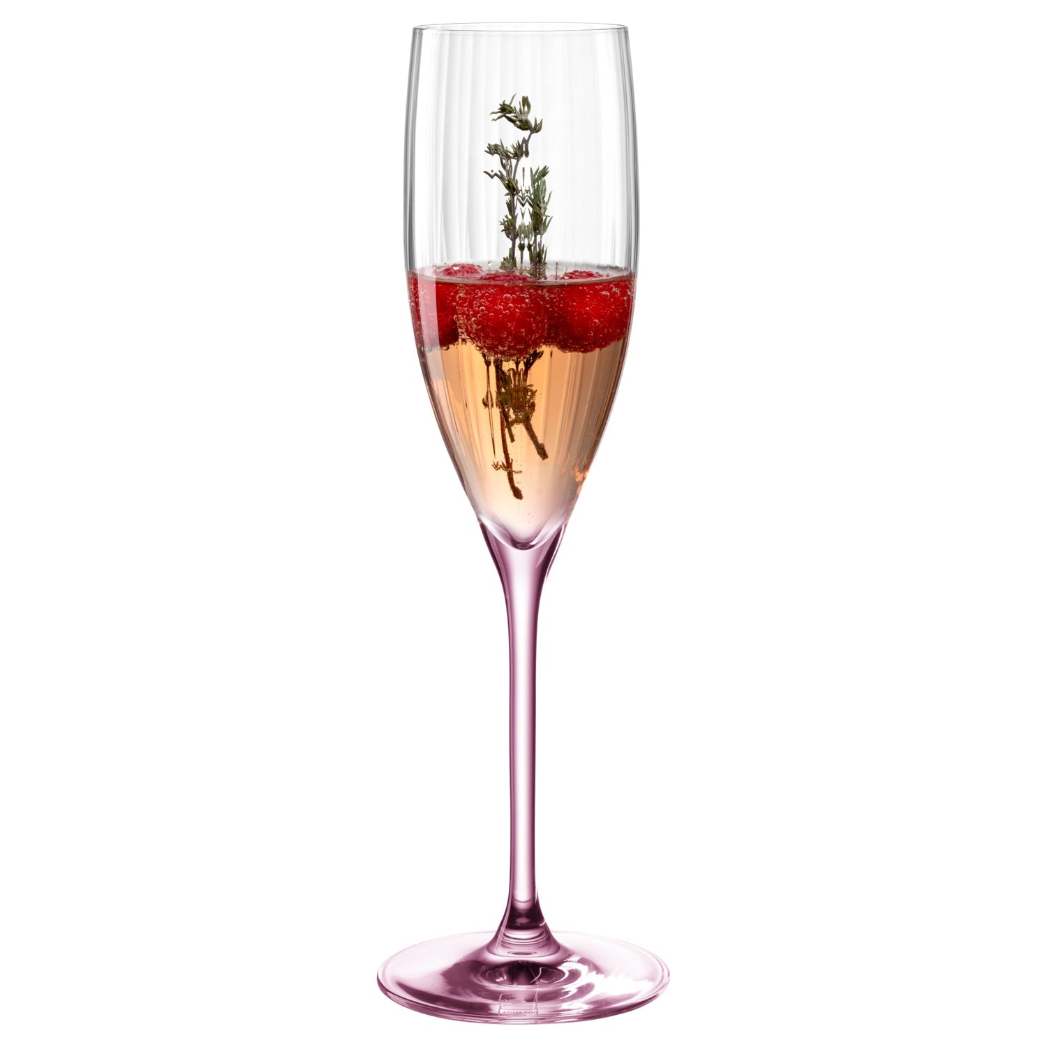 LEONARDO POESIA Sektglas – 0,25 l, Kristallglas, Rosa, Spülmaschinenfest, Bruchfest, 6 Stück