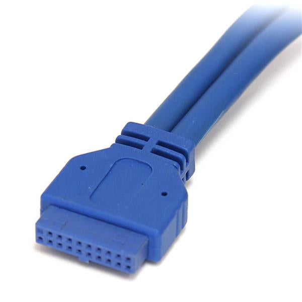 StarTech.com 2× USB-A zu IDC Kabel – USB 3.2 Gen 1 (5 Gbit/s), 0,5 m, für Mainboard-Header – Blau