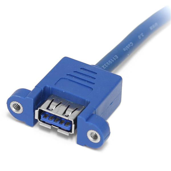 StarTech.com 2× USB-A zu IDC Kabel – USB 3.2 Gen 1 (5 Gbit/s), 0,5 m, für Mainboard-Header – Blau