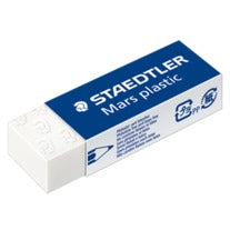 Staedtler Mars Plastic Radierer – für Bleistifte – 65 × 13 × 23 mm – Kautschuk – Weiss
