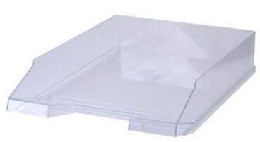 Helit Briefkorb – mit Beschriftungsfeld, hochglänzend, orange transparent, B 245 × H 67 × T 347 mm