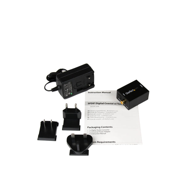 StarTech.com Digital-zu-Analog Audio-Konverter, Coax/TOSLINK zu RCA