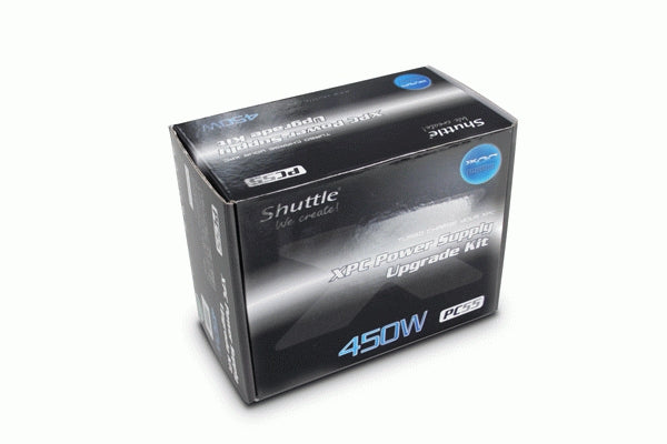 Shuttle SilentX PC55 Netzteil 450 W – nicht-modular, aktives PFC, SATA×3 – für Shuttle XPC P/P2-Serie – grau