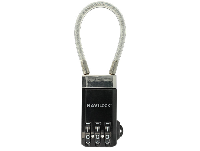 Navilock Gepäckkombinationsschloss – USB, Zahlenschloss – für alle Marken – Schwarz, Plastik