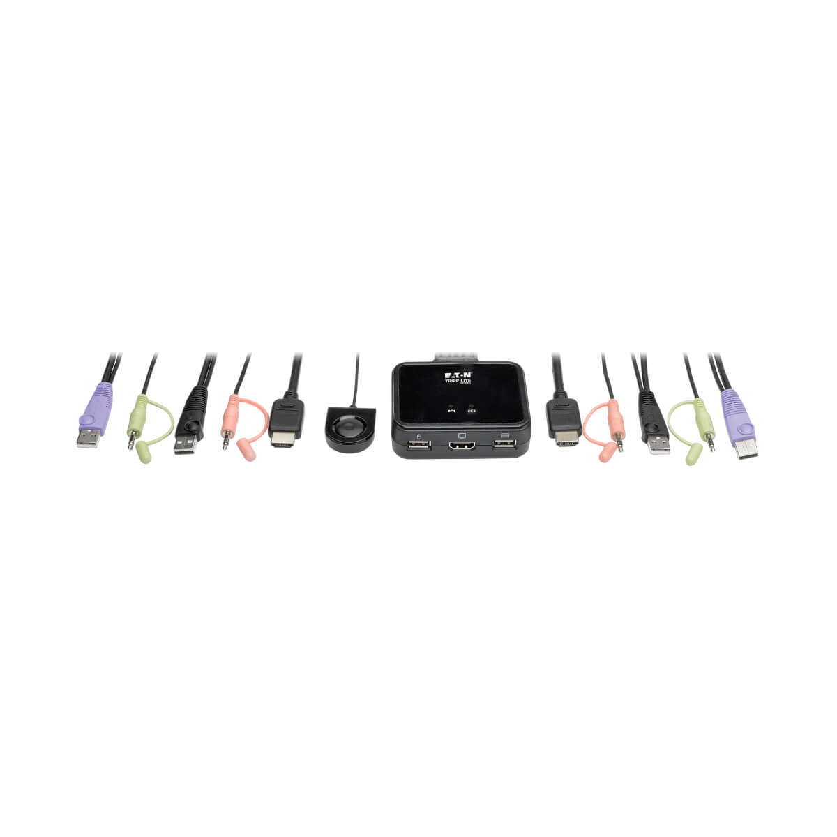Tripp Lite B032-HUA2 – 2-Port HDMI KVM-Switch – 1920 × 1200, USB 2.0-Hub, Audio