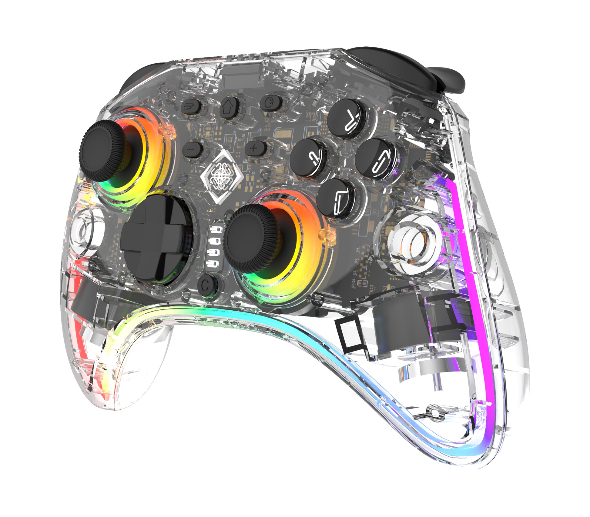 Deltaco Gaming GAM-198-T – Gamepad – USB + Bluetooth, RGB, Turbo, für Nintendo Switch, Android & PC