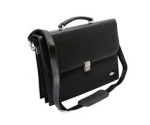 Wedo Elegance – Aktentasche, Kunstleder/Nylon, Metallschloss, Schwarz, 36 × 27 × 13 cm