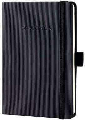 Sigel Notizbuch Conceptum, 108 × 151 mm, liniert, Fadenheftung, 194 Seiten, 80 g/m² – schwarz