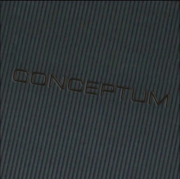 Sigel Notizbuch Conceptum, 108 × 151 mm, liniert, Fadenheftung, 194 Seiten, 80 g/m² – schwarz