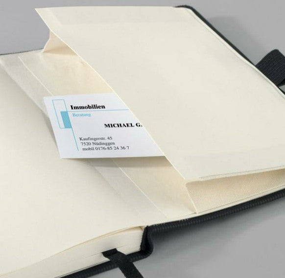 Sigel Notizbuch Conceptum, 108 × 151 mm, liniert, Fadenheftung, 194 Seiten, 80 g/m² – schwarz