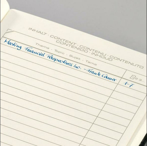 Sigel Notizbuch Conceptum, 108 × 151 mm, liniert, Fadenheftung, 194 Seiten, 80 g/m² – schwarz