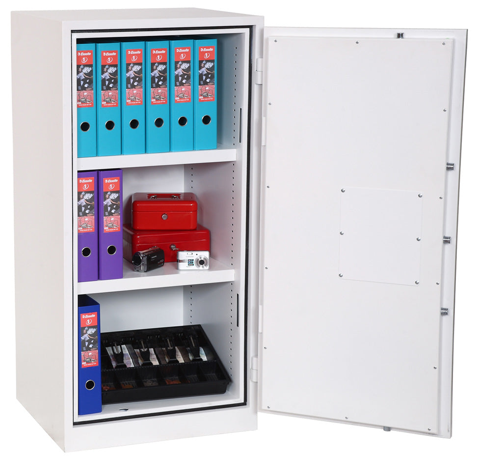 Phoenix Safe Co. Phoenix Feuerschutztresor FS1511K – Schlüsselschloss – 230 l – Feuerschutz 30 min – Weiss
