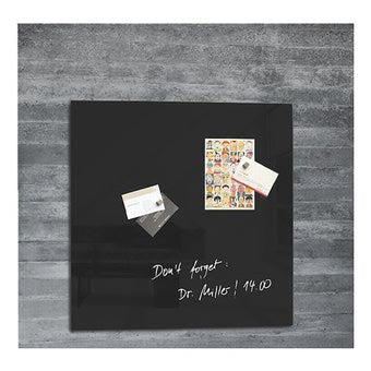 Sigel Whiteboard – 48 × 48 cm, Glas, magnetisch, Wandmontage, inkl. Magnete, Montagesatz