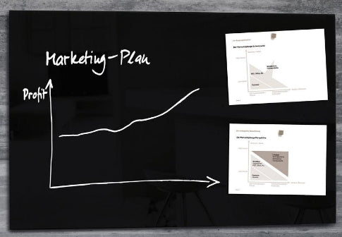 Sigel Whiteboard – 100 × 65 cm, Glas, magnetisch, Wandmontage