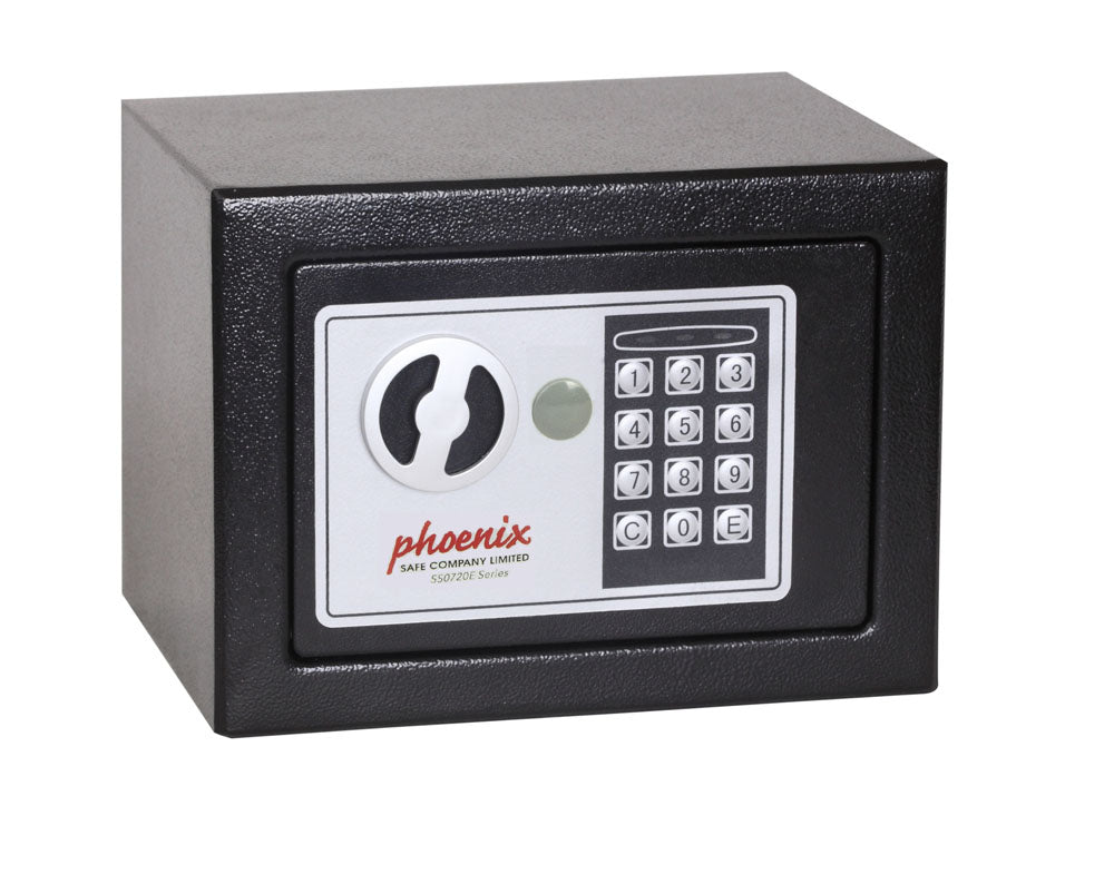 Phoenix Safe Co. Phoenix Tresor Compact SS0721E – Elektronikschloss – 4,0 l – Boden-/Wandmontage – Schwarz