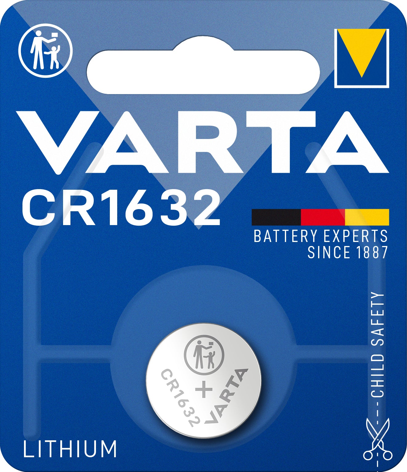 Varta Knopfzelle CR1632, Lithium, 3 V, 135 mAh – 1 Stk.