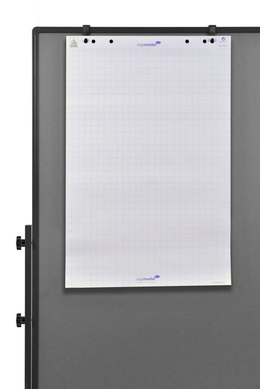 Legamaster Moderationswand Premium Plus – Filz, mit Rollen, doppelseitig – 120 × 150 cm – Grau, Alurahmen