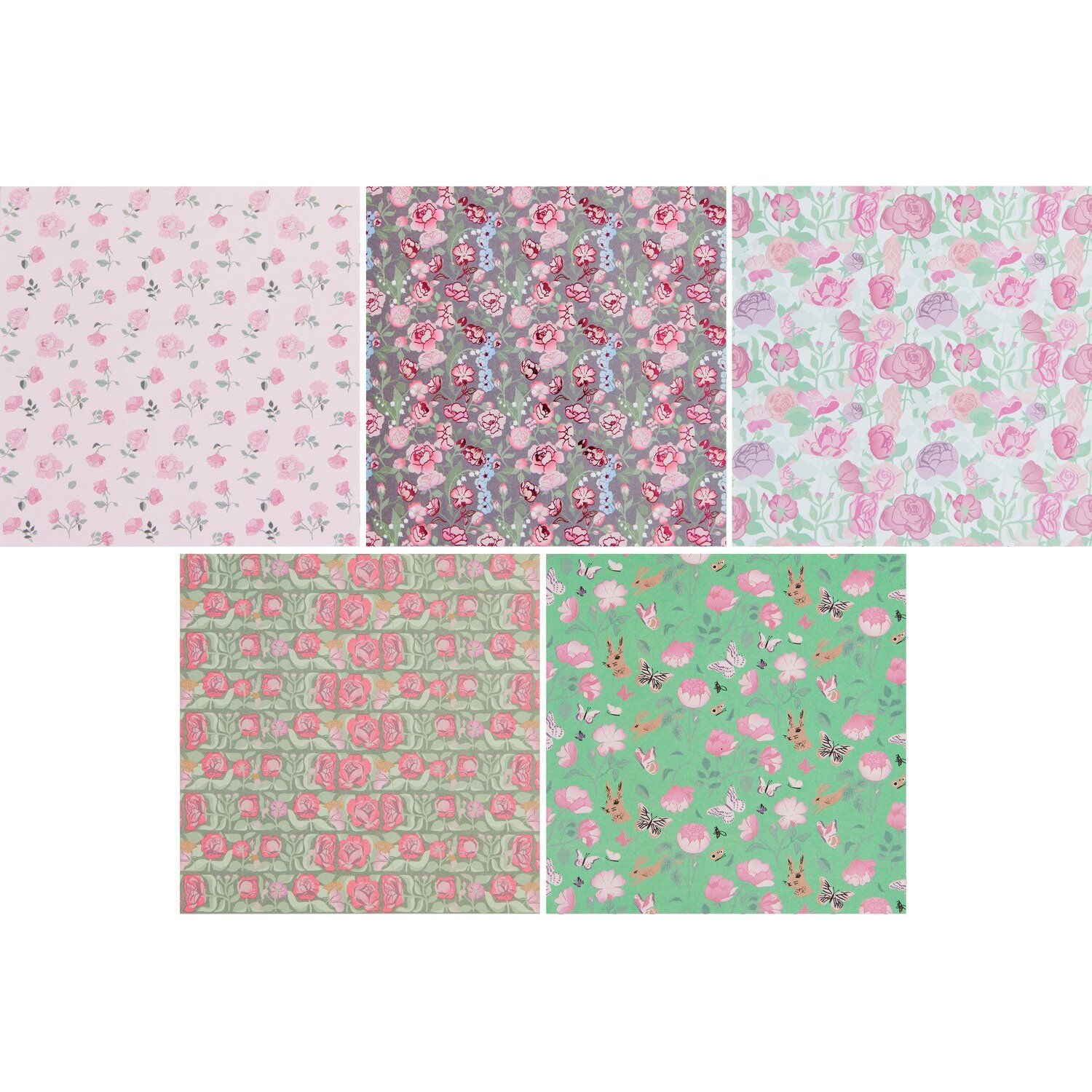 Rico Design Origamipapier – 15 × 15 cm, rosa, 70 g/m² – 50 Blatt