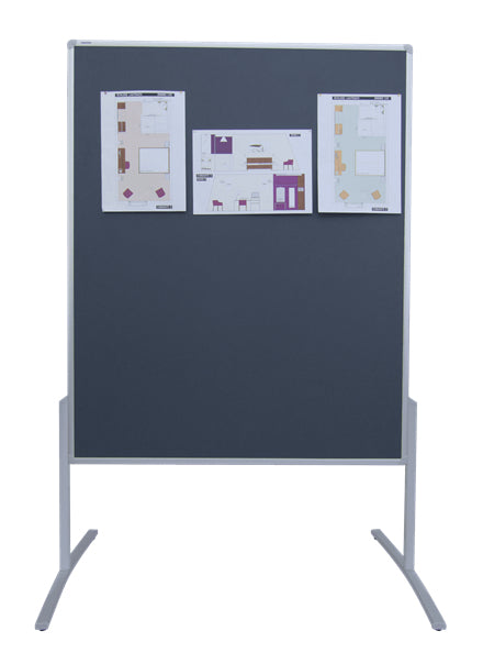 Franken Pinnwand – Filz, Alurahmen – 120 × 150 cm, Grau, PRO