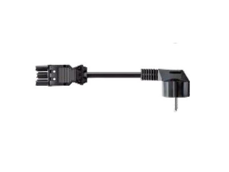 Bachmann Stromkabel – Schuko (Typ E/F) – Wieland GST18/3, 2 m, schwarz