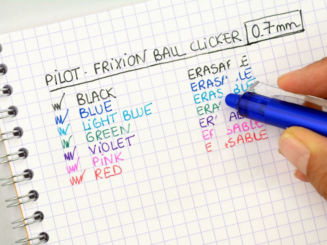 Pilot FriXion Ball Clicker – radierbarer Tintenroller, 0,7 mm, hellblau, für Linkshänder