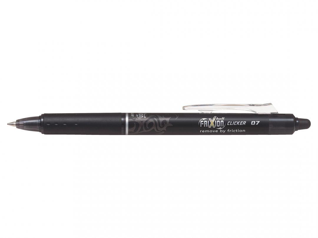 Pilot FriXion Ball Clicker – Radierbarer Tintenroller, 0,7 mm, Schwarz, für Linkshänder