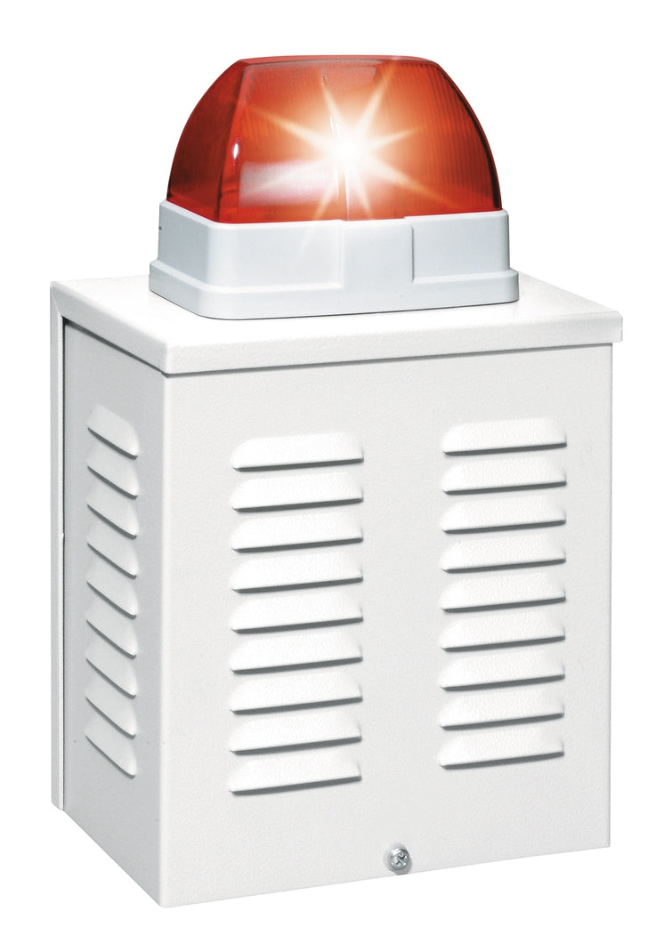 ABUS SG1650 – Verdrahtete Sirene, 110 dB, mit Xenon-Blitz – Weiss