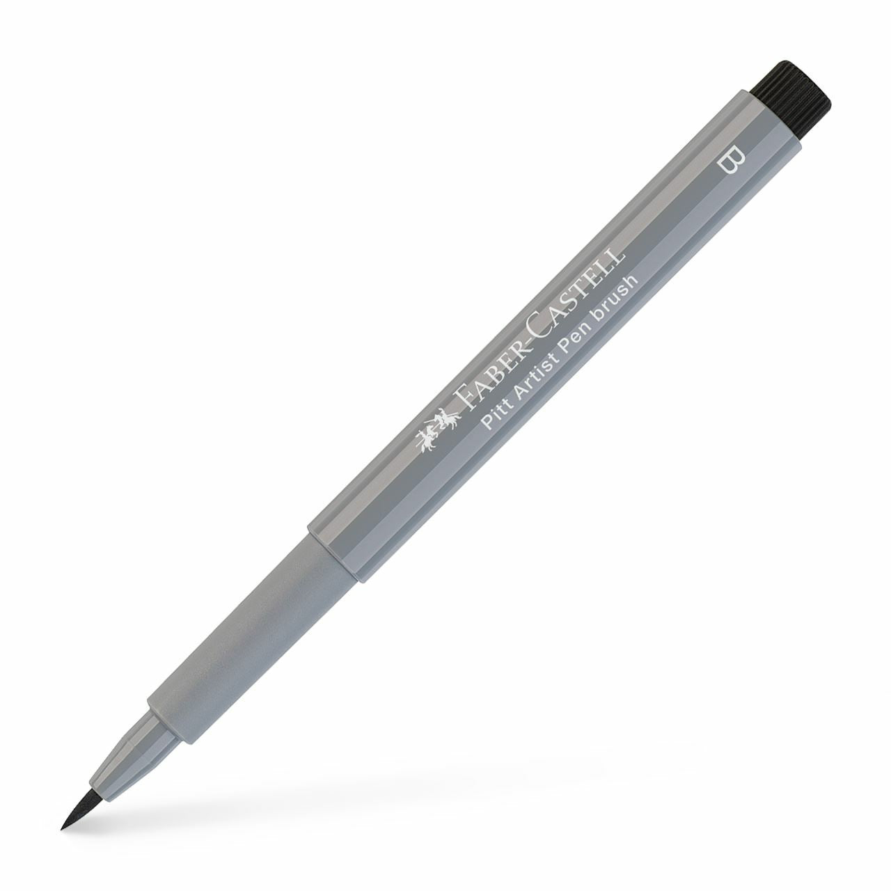 Faber-Castell Pitt Artist Pen Pinselstift – Pinselspitze, 2,5 mm, pigmentiert, wasserfest, kaltgrau III