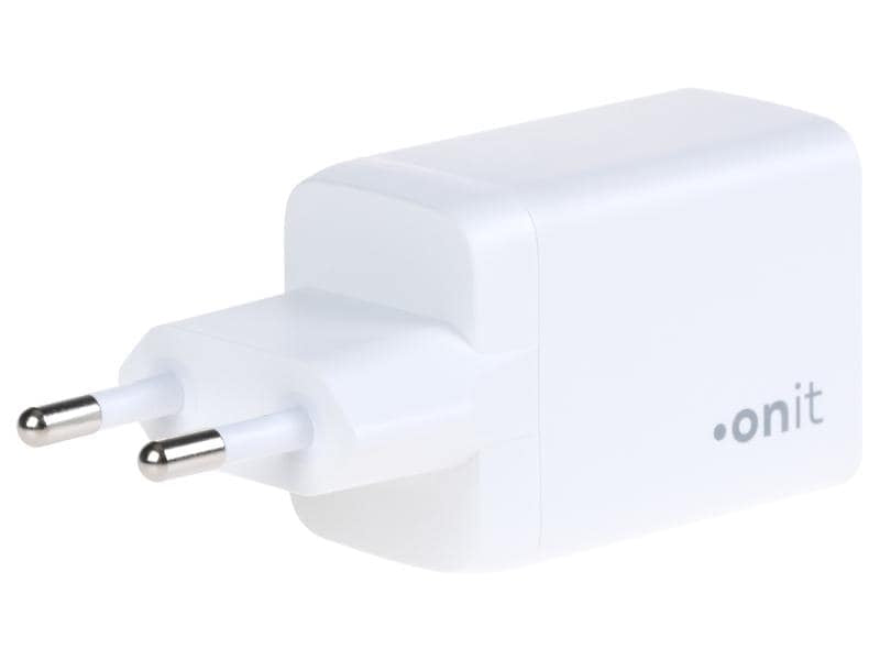 ONIT F01379 USB-Wandladegerät 25 W (USB-C) + 18 W (USB-A) – USB-C×1, USB-A×1 – PD, QC – Weiss