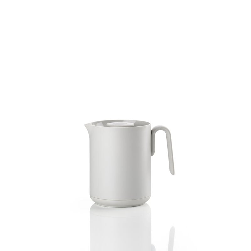 Zone Denmark Thermoskanne – 600 ml, Ø 13,2 cm, Glas/Kunststoff (PP), Grau, mit Deckel