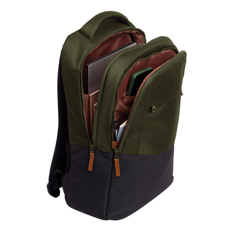 Trust Lisboa Notebook-Rucksack – für Notebooks bis 16", 23 l, recyceltes PET (rPET), grün