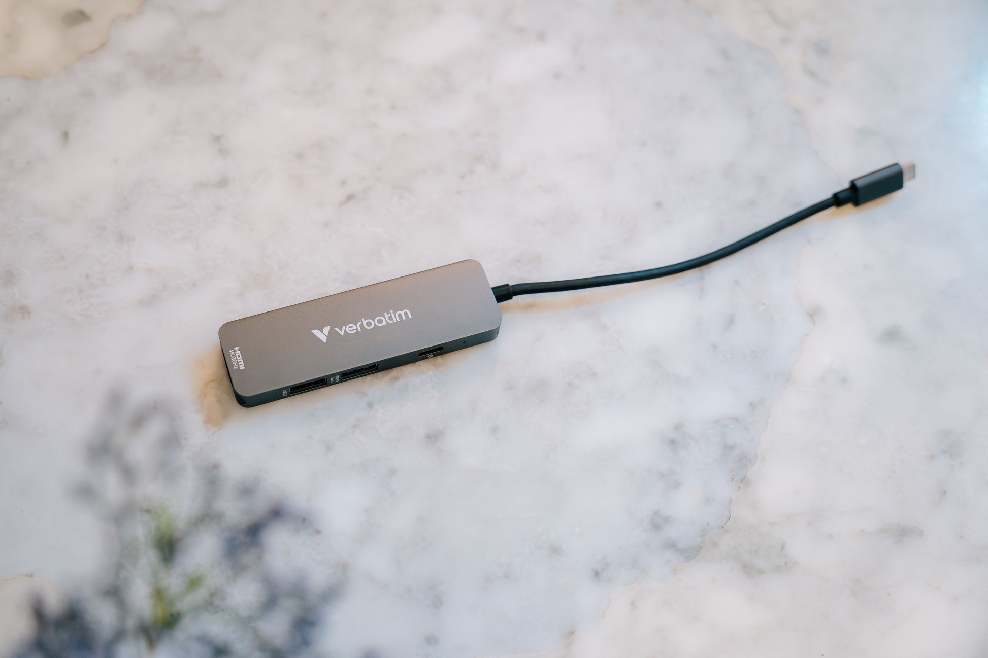 Verbatim 32155 Multiport-Adapter – USB-C, 1× HDMI, 2× USB-A, 100 W PD, für Windows/Mac/Linux