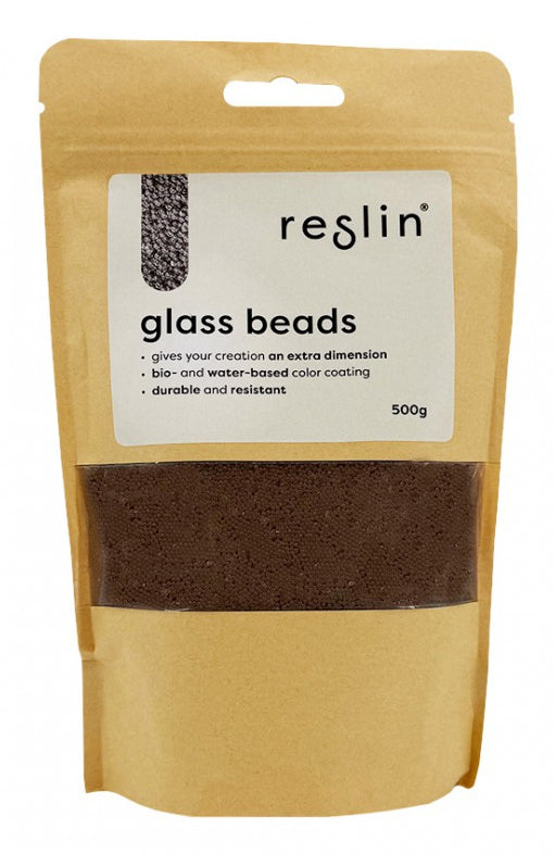 Reslin Glasperlen, rund – braun – Ø 1,4 mm – 500 g