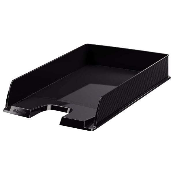 Esselte Europost – Briefkorb für A4, hoch, Polystyrol (PS), schwarz, 254 × 61 × 350 mm