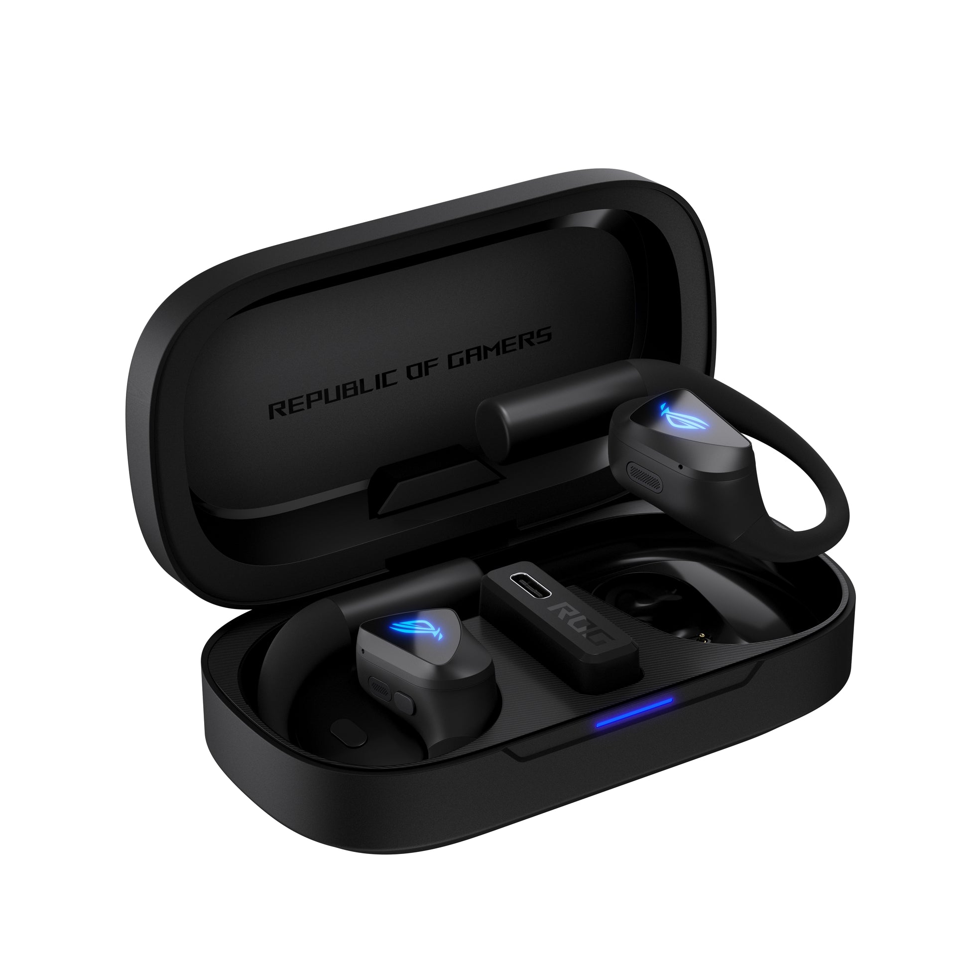 ASUS ROG Cetra Open Wireless Ohrbügel True Wireless – mit USB-C-Dongle, Schwarz, BT 6.0